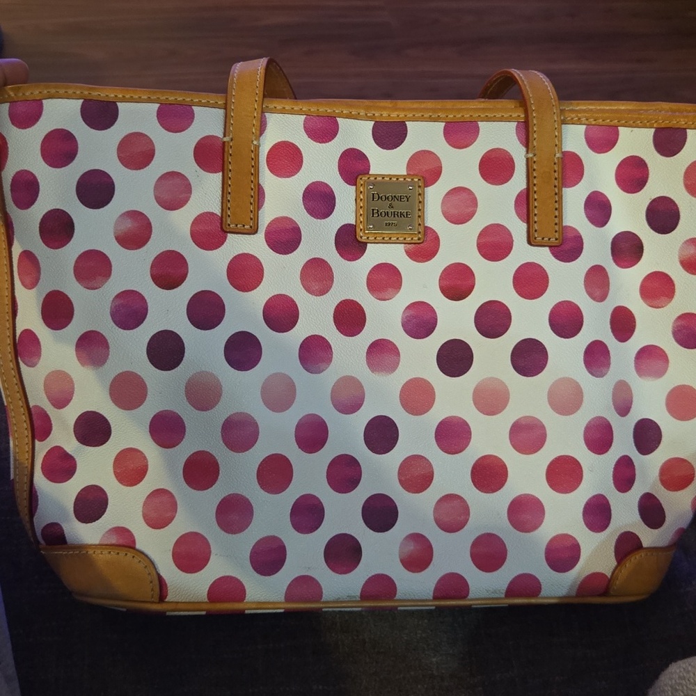 Dooney & Bourke Pink Polka Dot Tote
